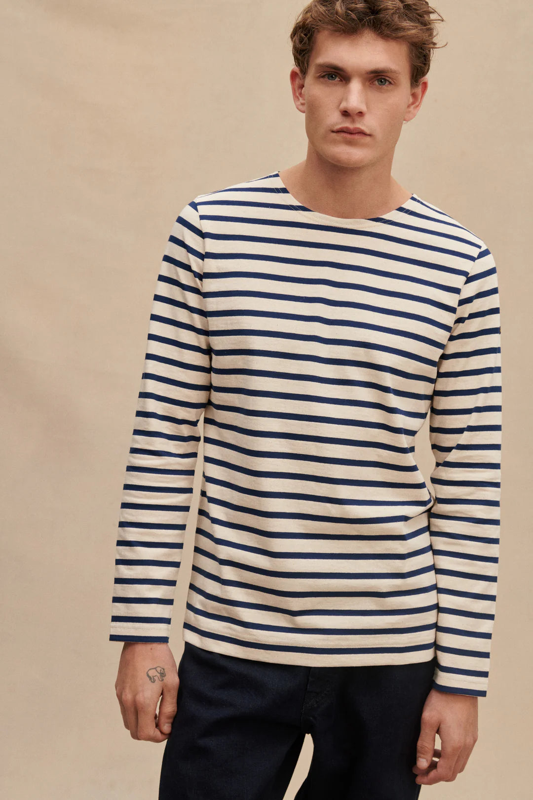 LE MINOR, MARINIÈRE, ECRU / NAVY, HOMME