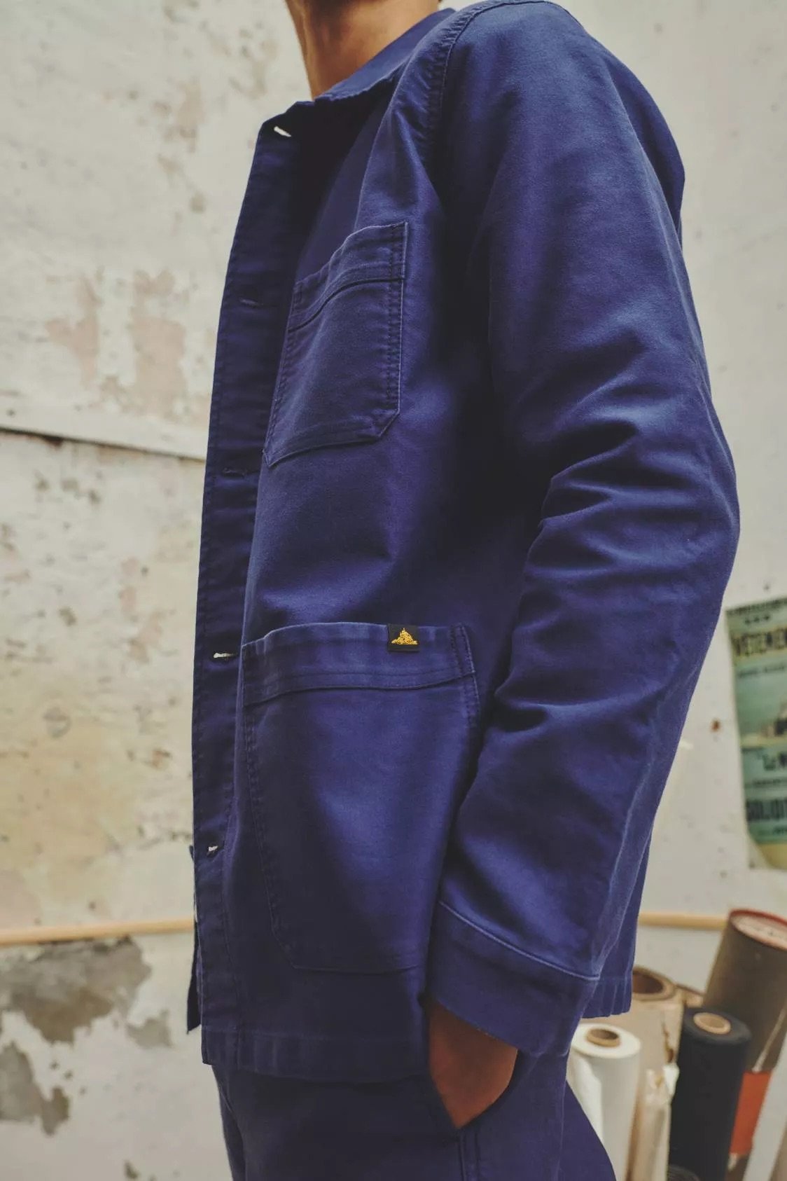 LE MONT ST MICHEL, GENUINE WORK JACKET, BLUE, MEN
