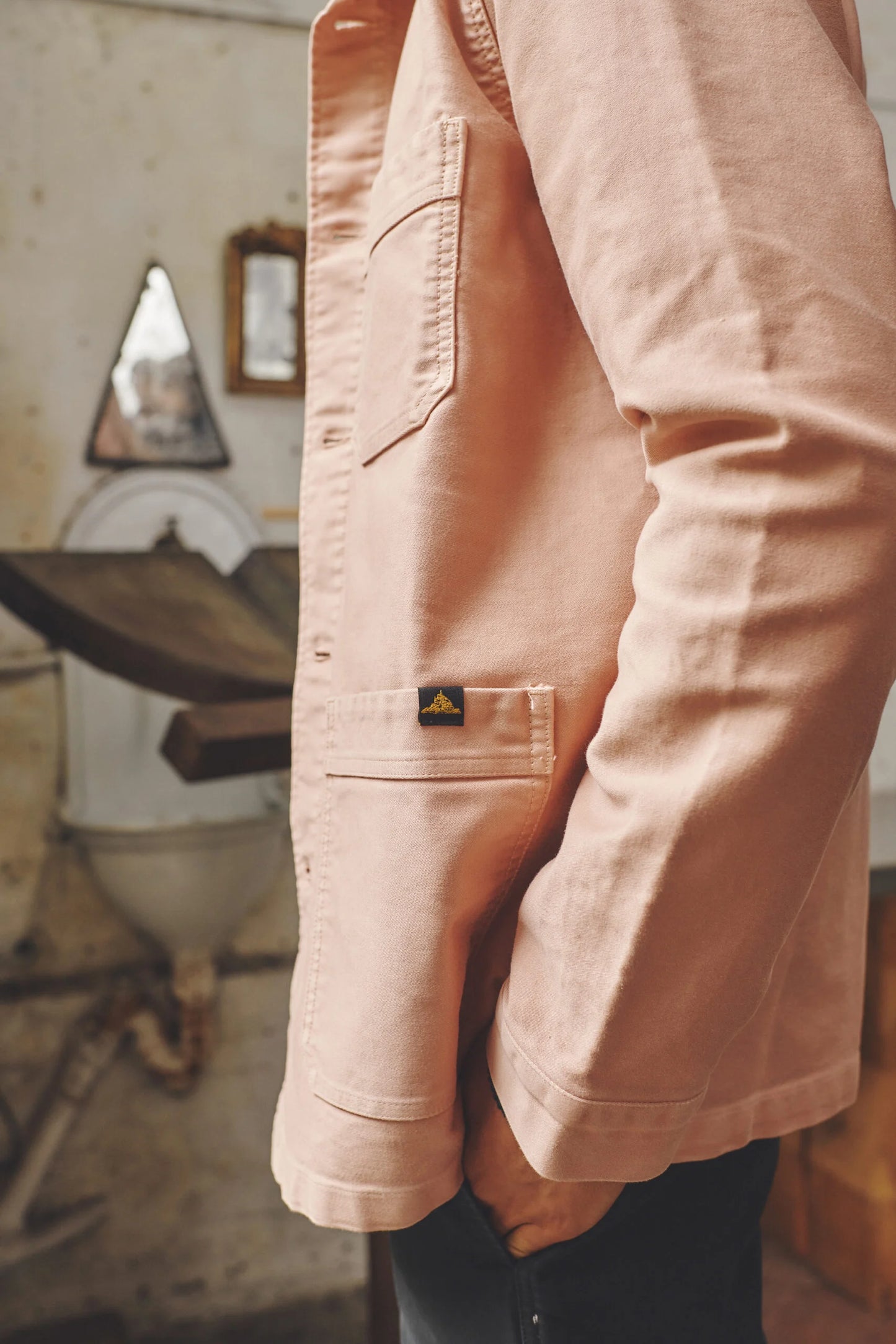 LE MONT ST MICHEL, GENUINE WORK JACKET, ROSE, MEN