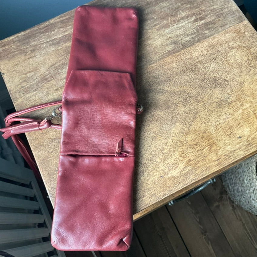 PHONE BAG, BURGUNDY