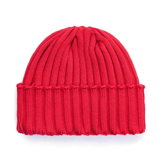 BEANIE RIBBED, LE MINOR, RED