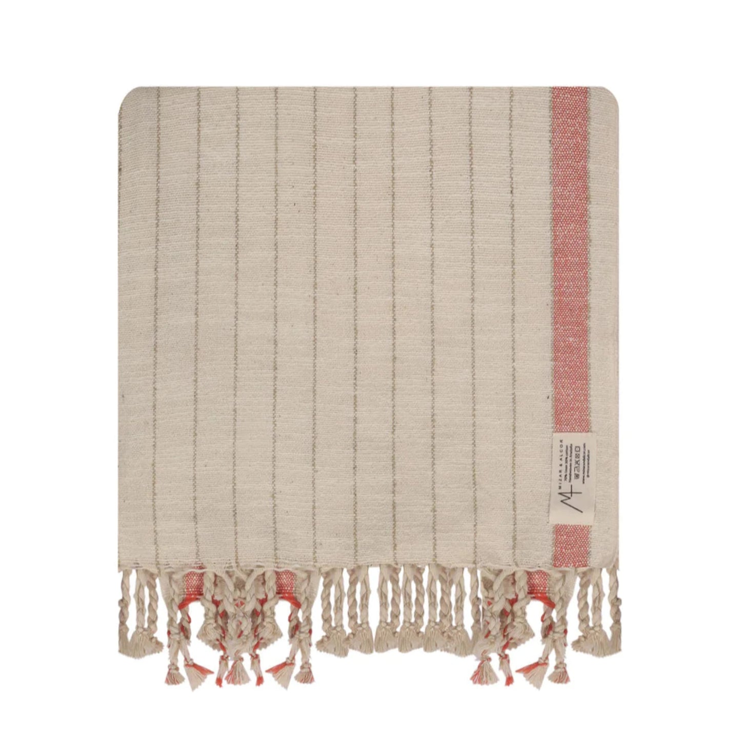 HAMAM TOWEL, MIZAR & CALOR, CORAL STRIPED