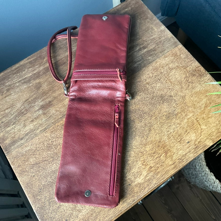 PHONE BAG, BURGUNDY