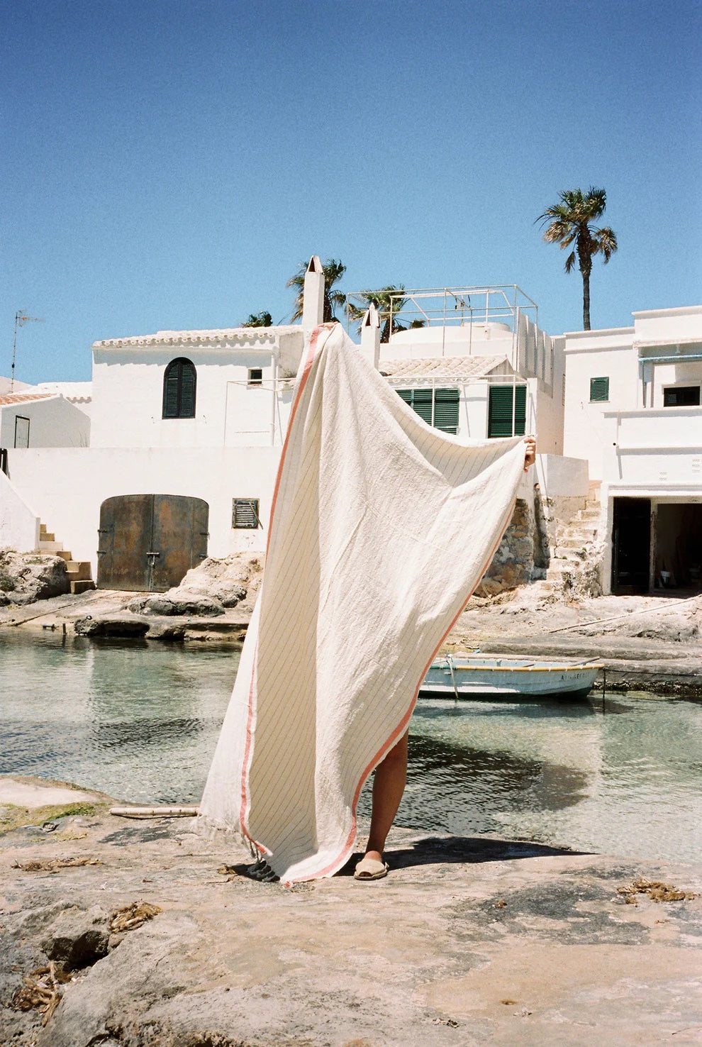 HAMAM TOWEL, MIZAR & CALOR, CORAL STRIPED