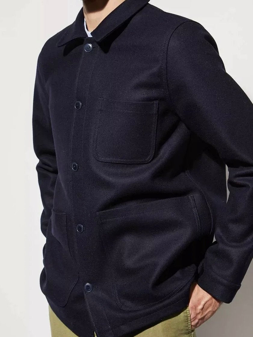 LE MONT ST MICHEL, WOOL WORK JACKET, NAVY